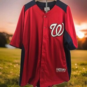 Washington Nationals Authentic Majestic Cool Base Jersey Size XL B-001
